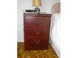 BEDSIDE CABINET,  3 drawers,  rosewood colour wood grain....